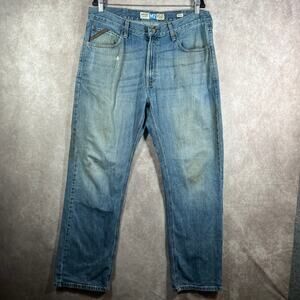 Ariat M2 Relaxed Bootcut Jeans Mens 36X32 Blue Denim Medium Wash‎ Western Cowboy